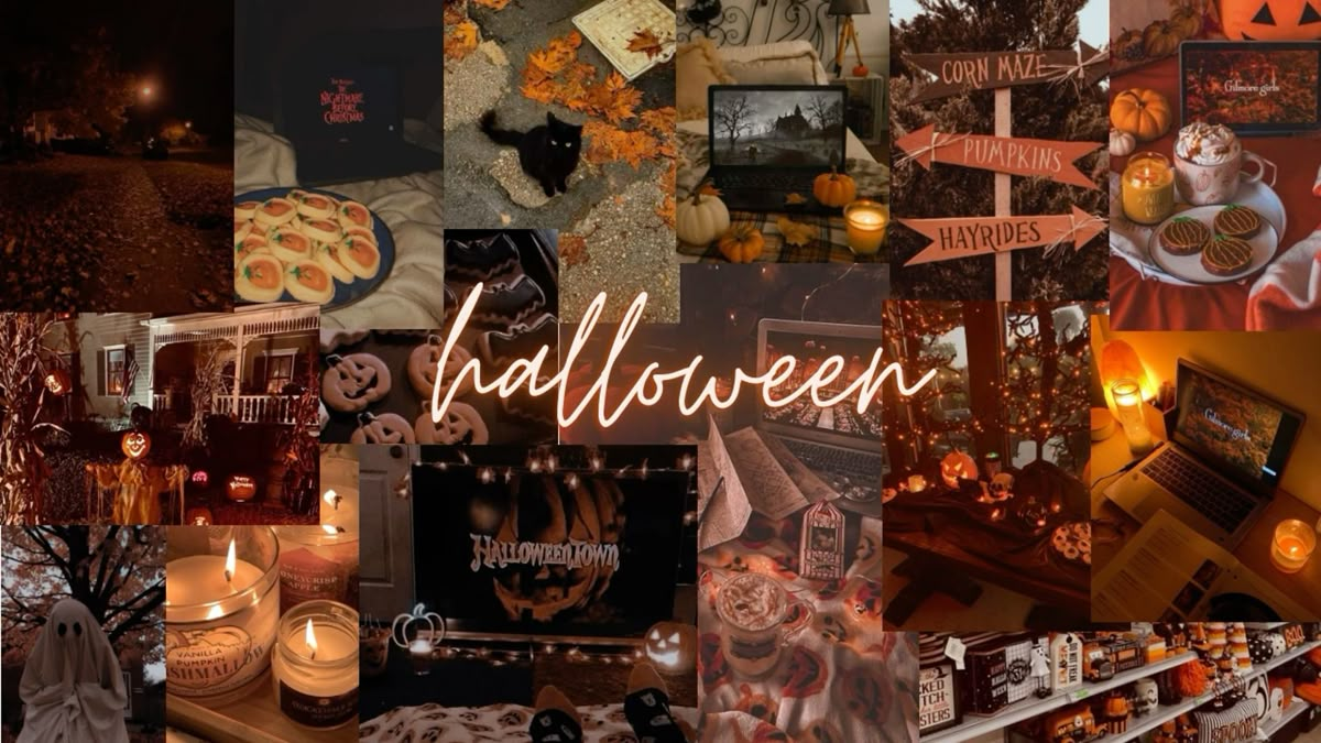 halloween collage wallpaper