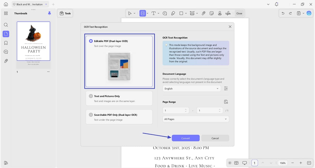 use updf to perform pdf ocr