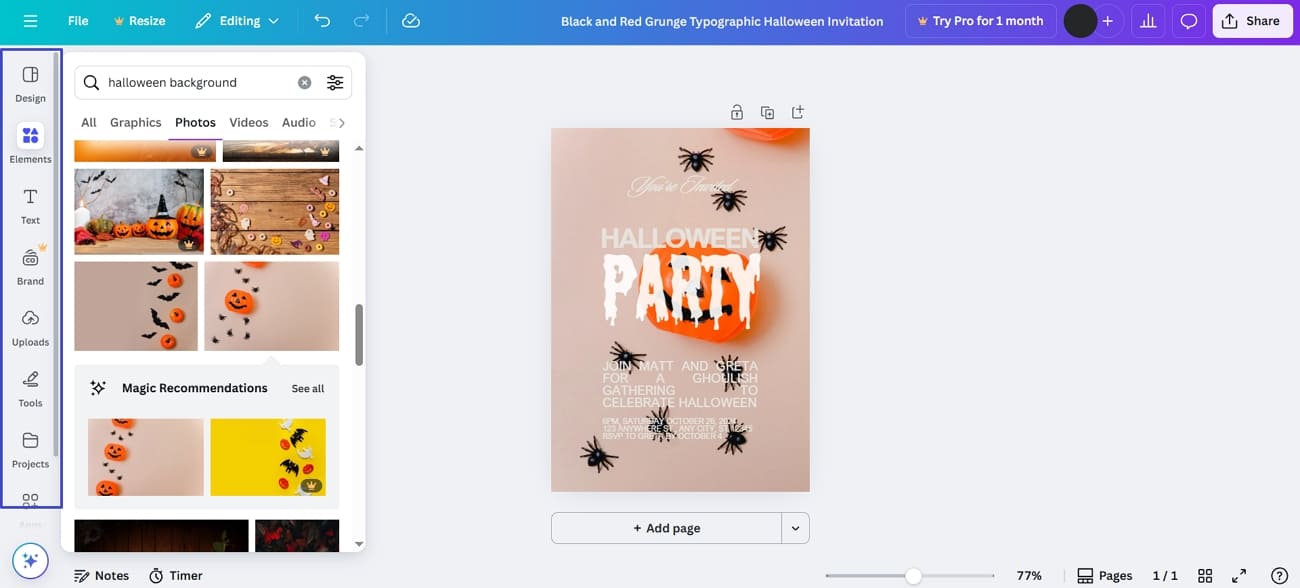 customize halloween initiation templates