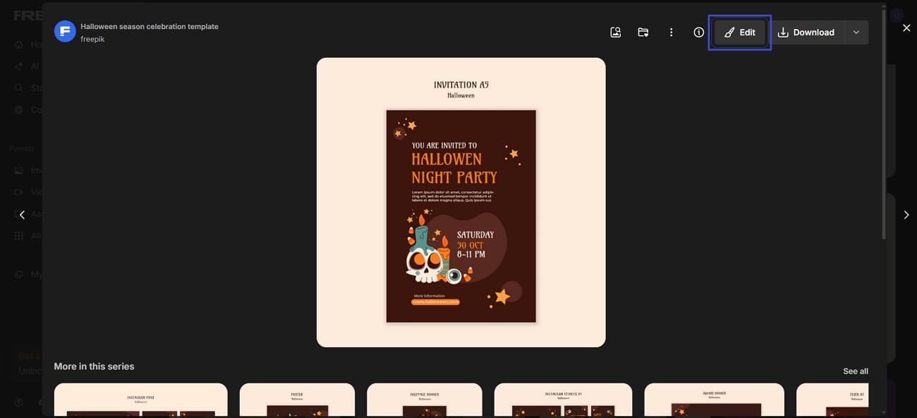 try freepik for free invitation templates