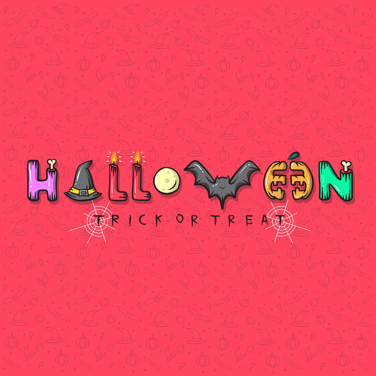 halloween typography wallpaper
