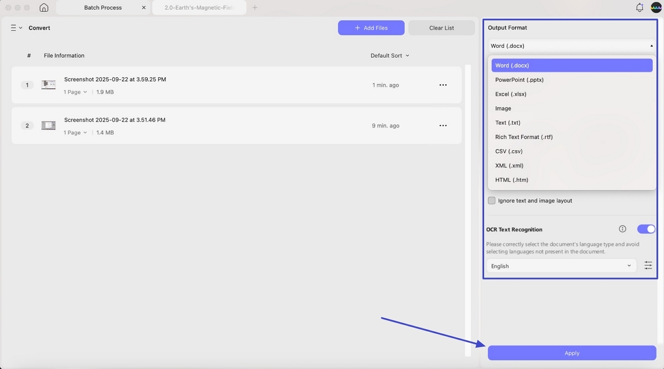 customize output format and save