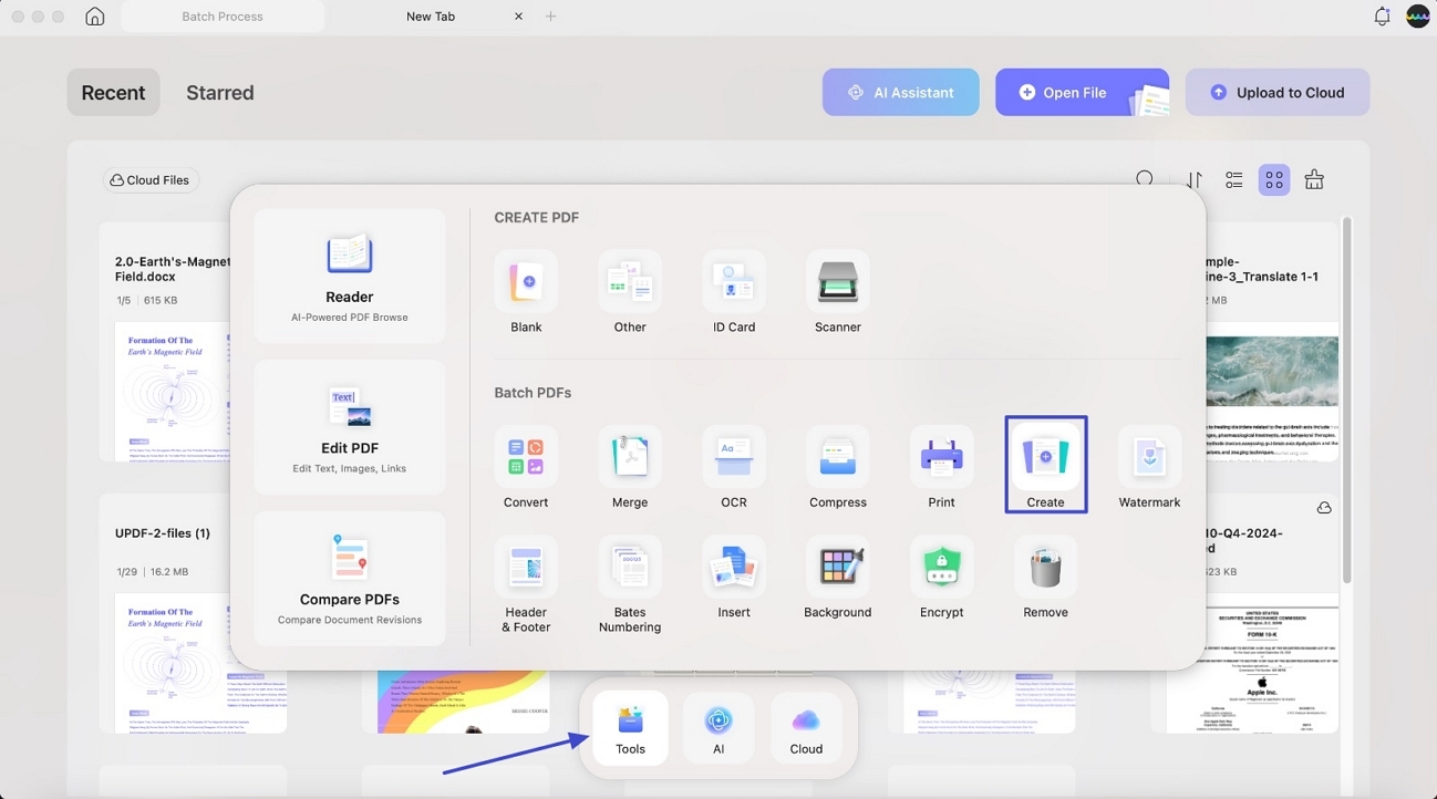 choose create to batch convert icns