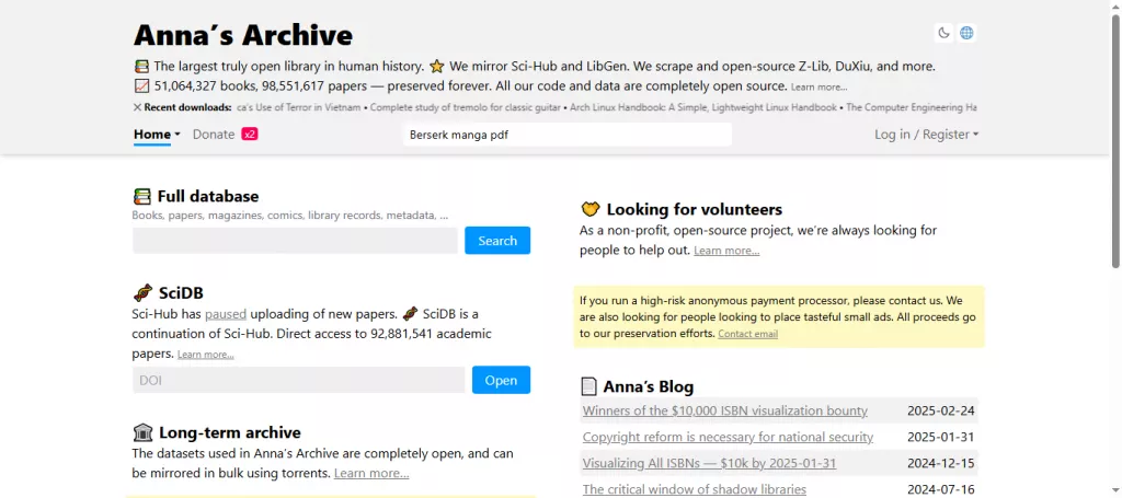 Annas-archive 下載漫畫