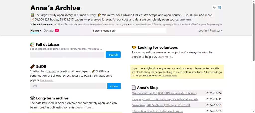 Annas-archive 下載漫畫