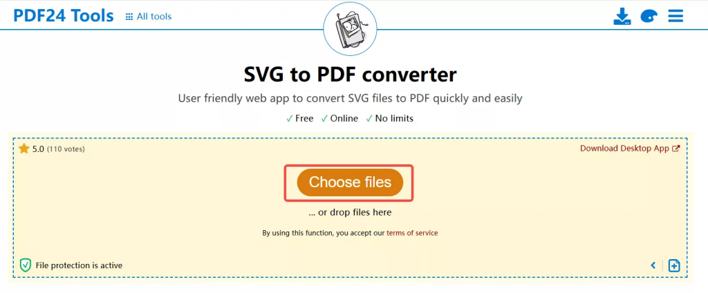 PDF24 Tools 將 SVG 轉換為 PDF