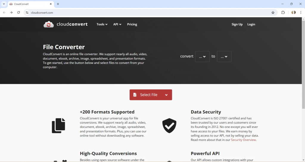CloudConvert轉換格式