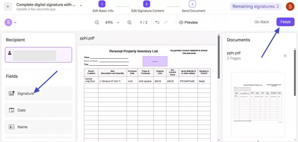 UPDF Sign簽署文件