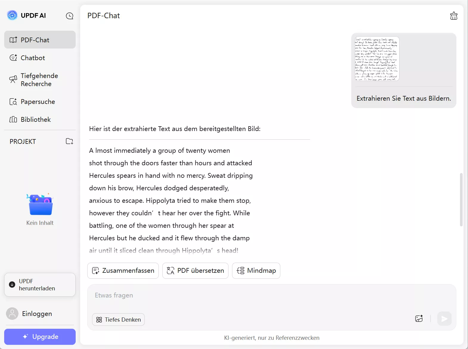 Text aus Bild extrahieren updf