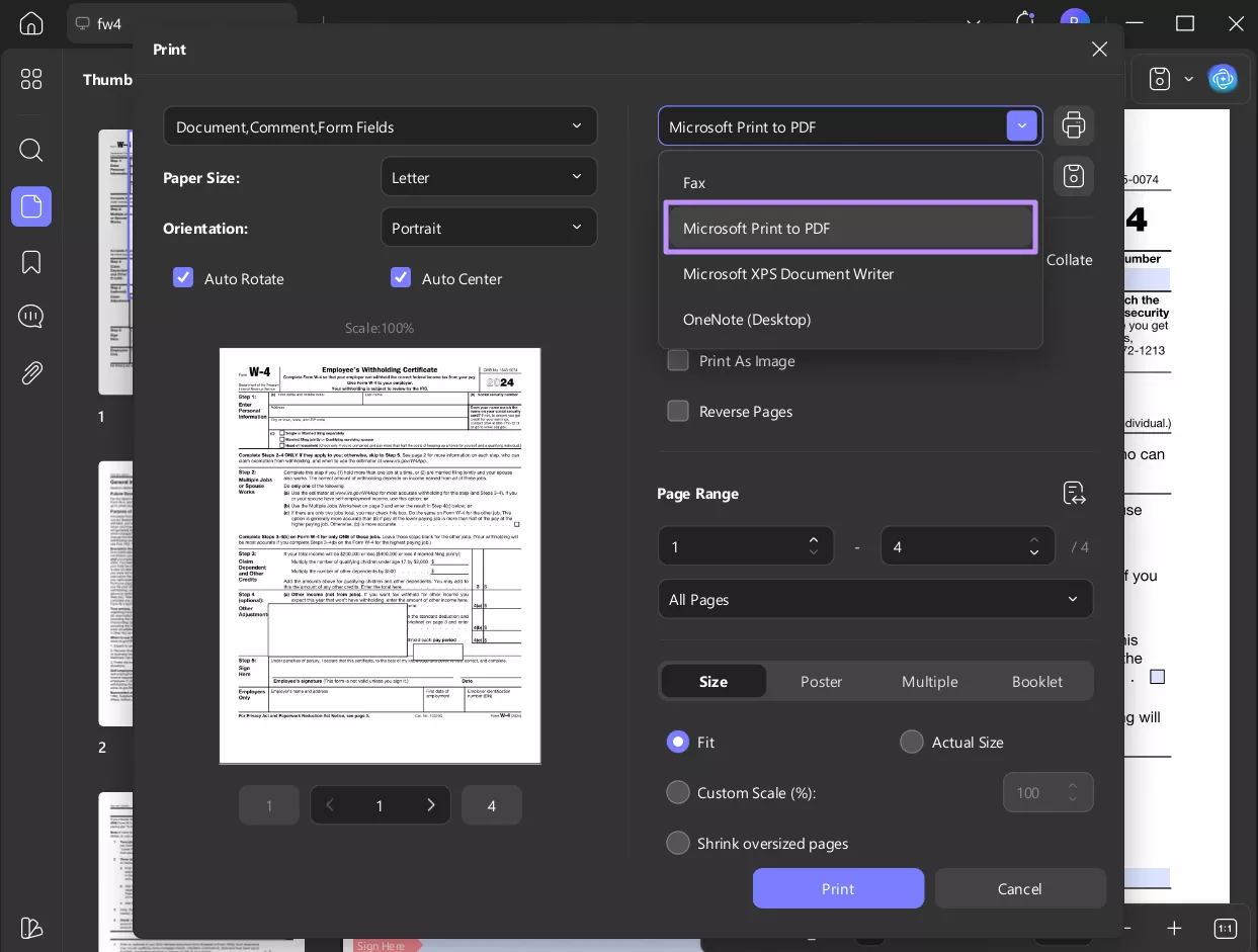 microsoft print to pdf option updf windows