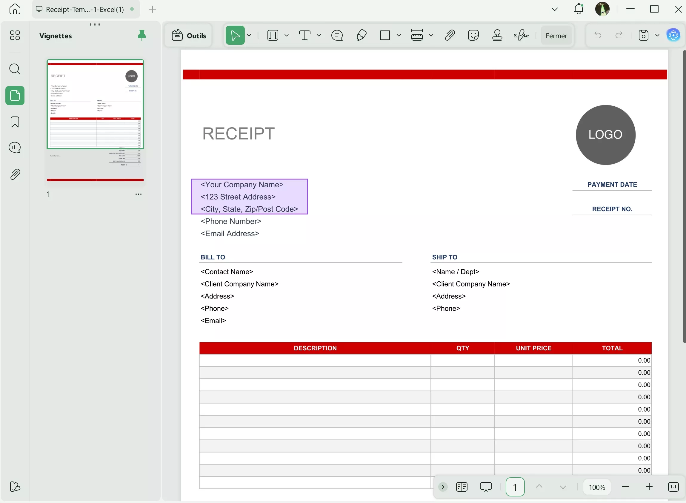 vérification des détails