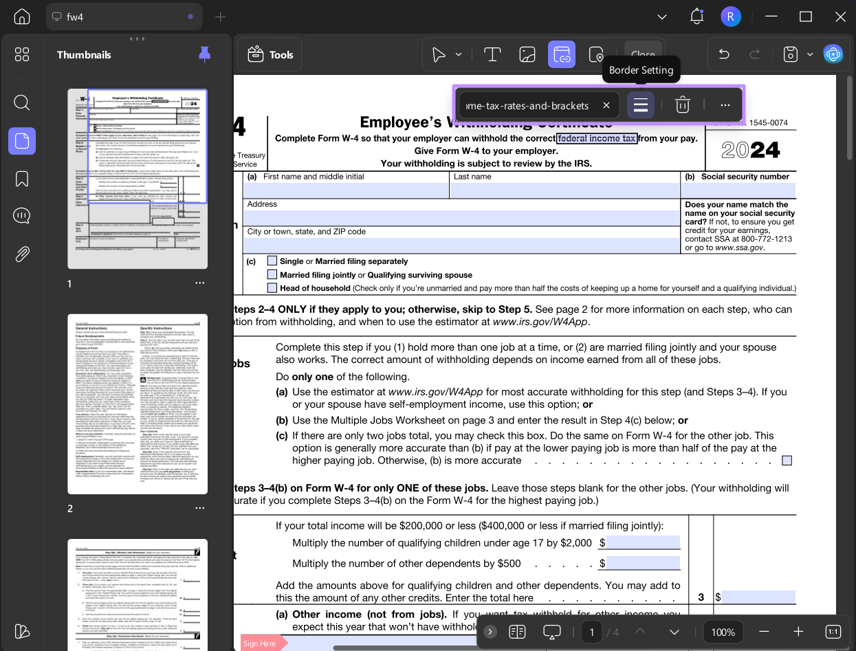 paste the url in the link box updf windows