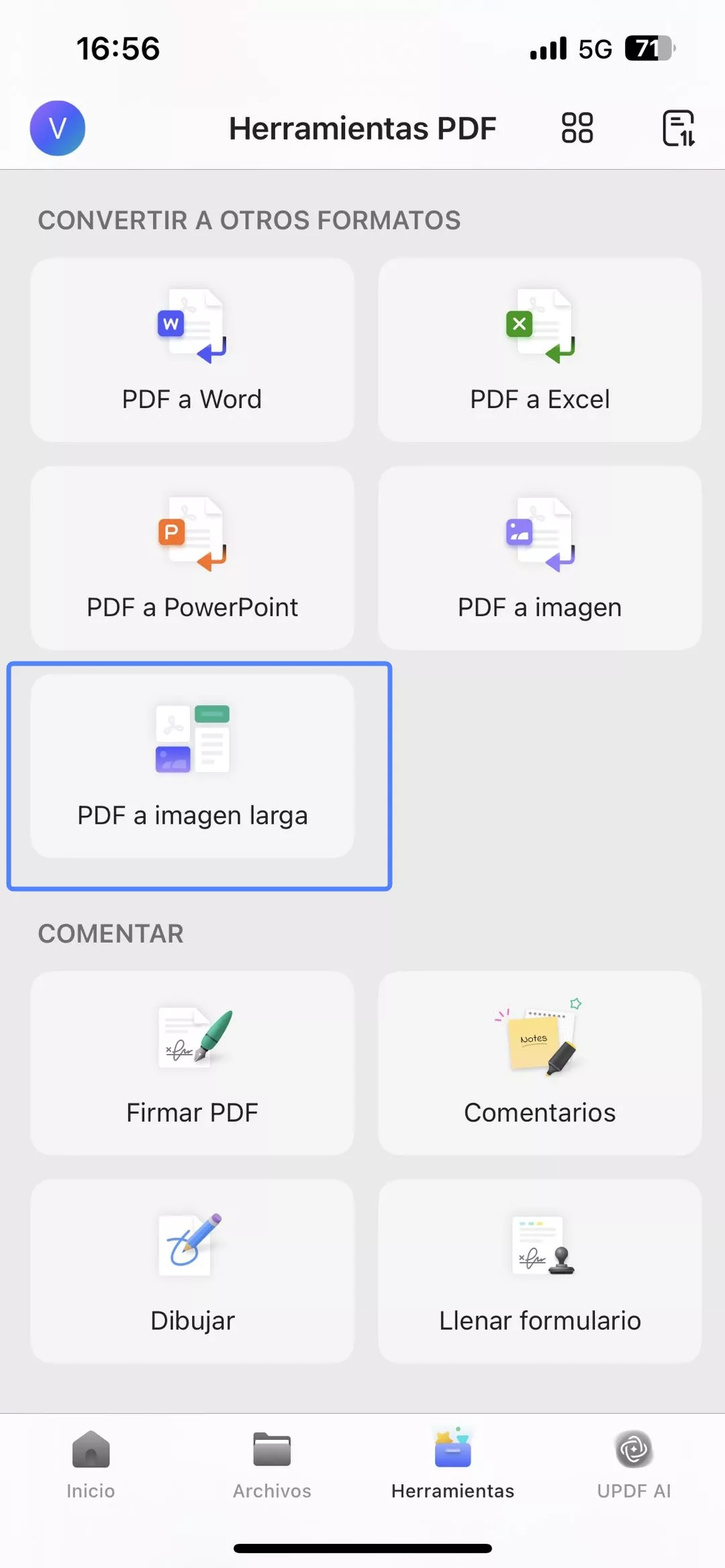 pdf a imagen larga