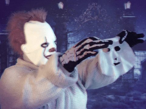 pennywise skincare gif