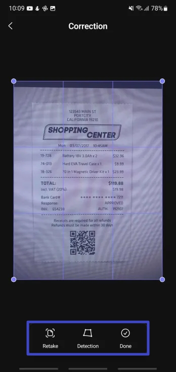scan and adjust documents