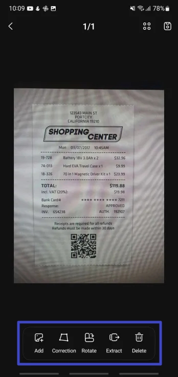 scanning updf shopping documents