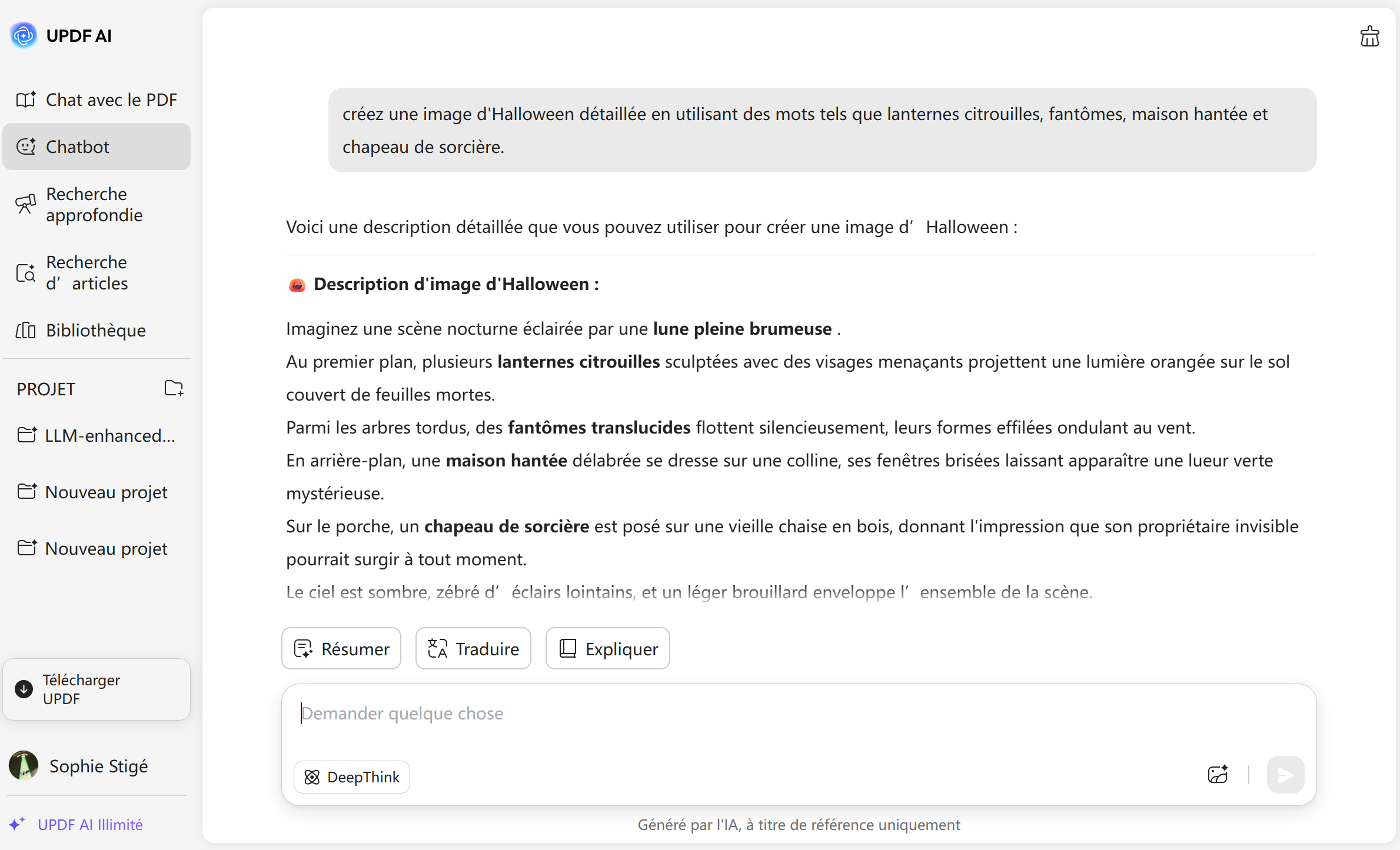 invites d'images d'Halloween avec updf ai