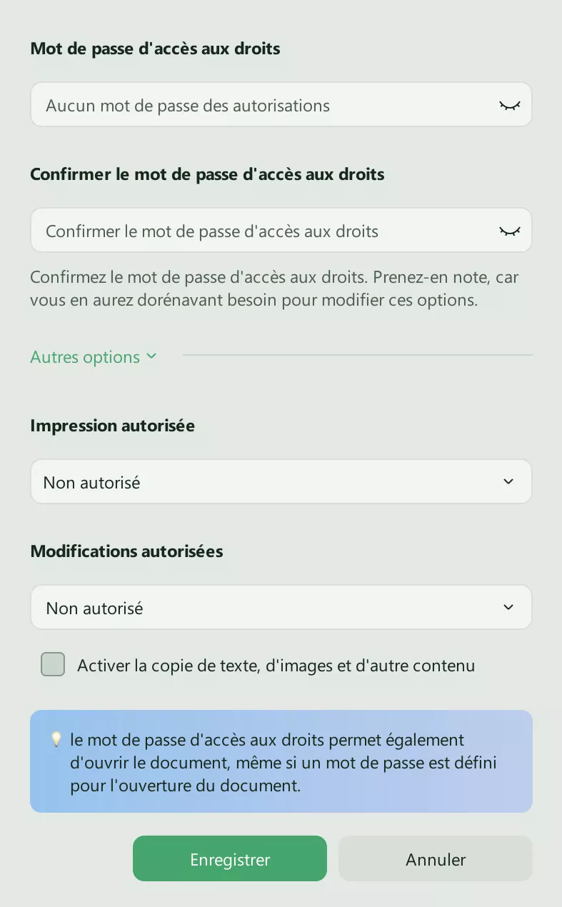 mot de passe