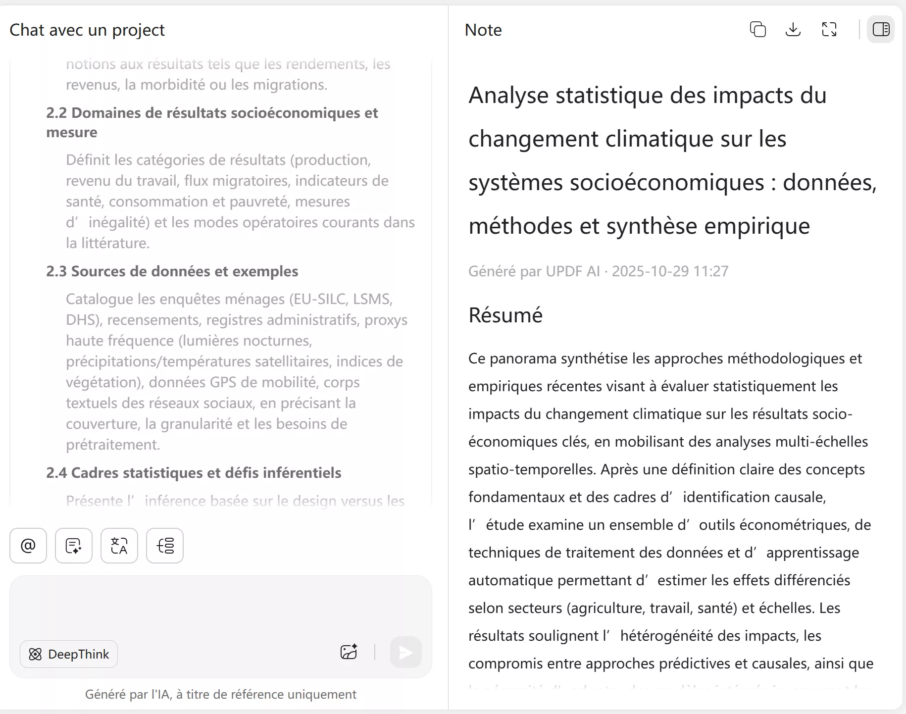 recherche approfondie