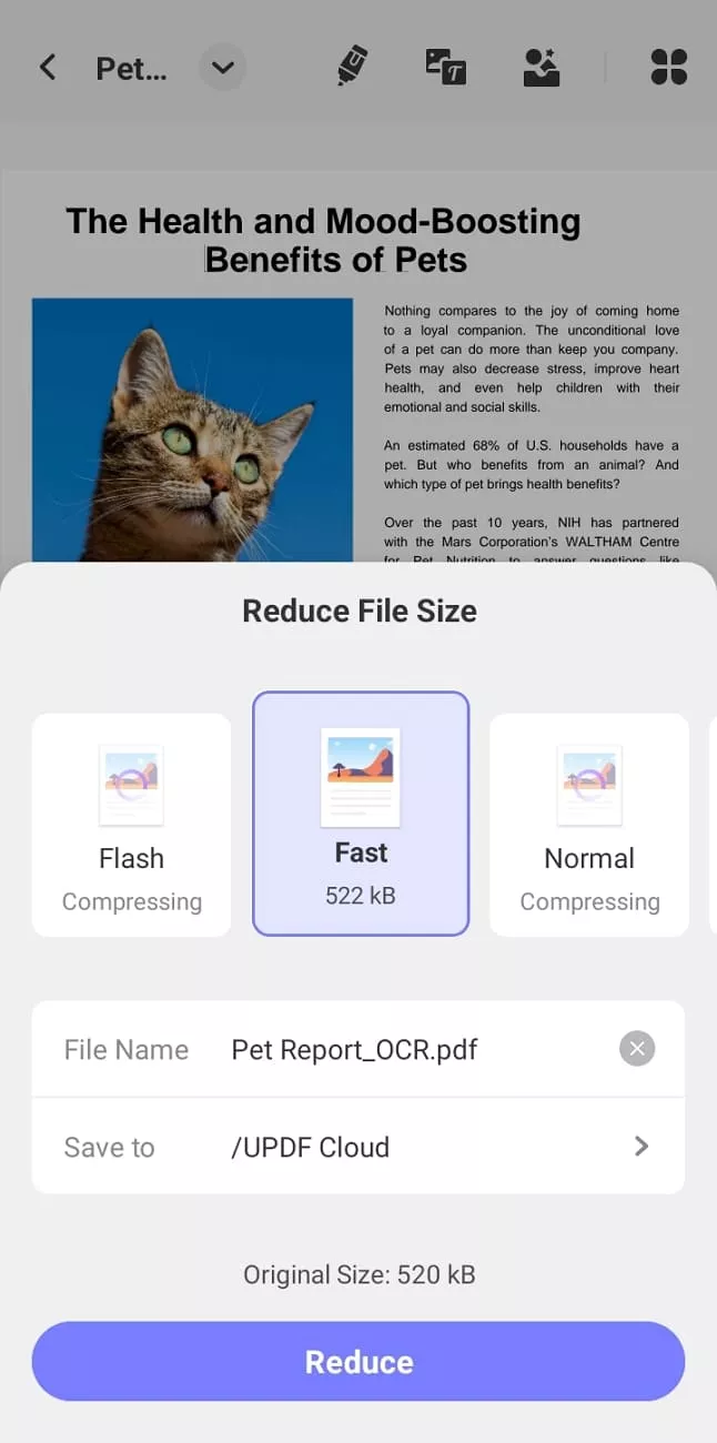 compress pdf reduce size