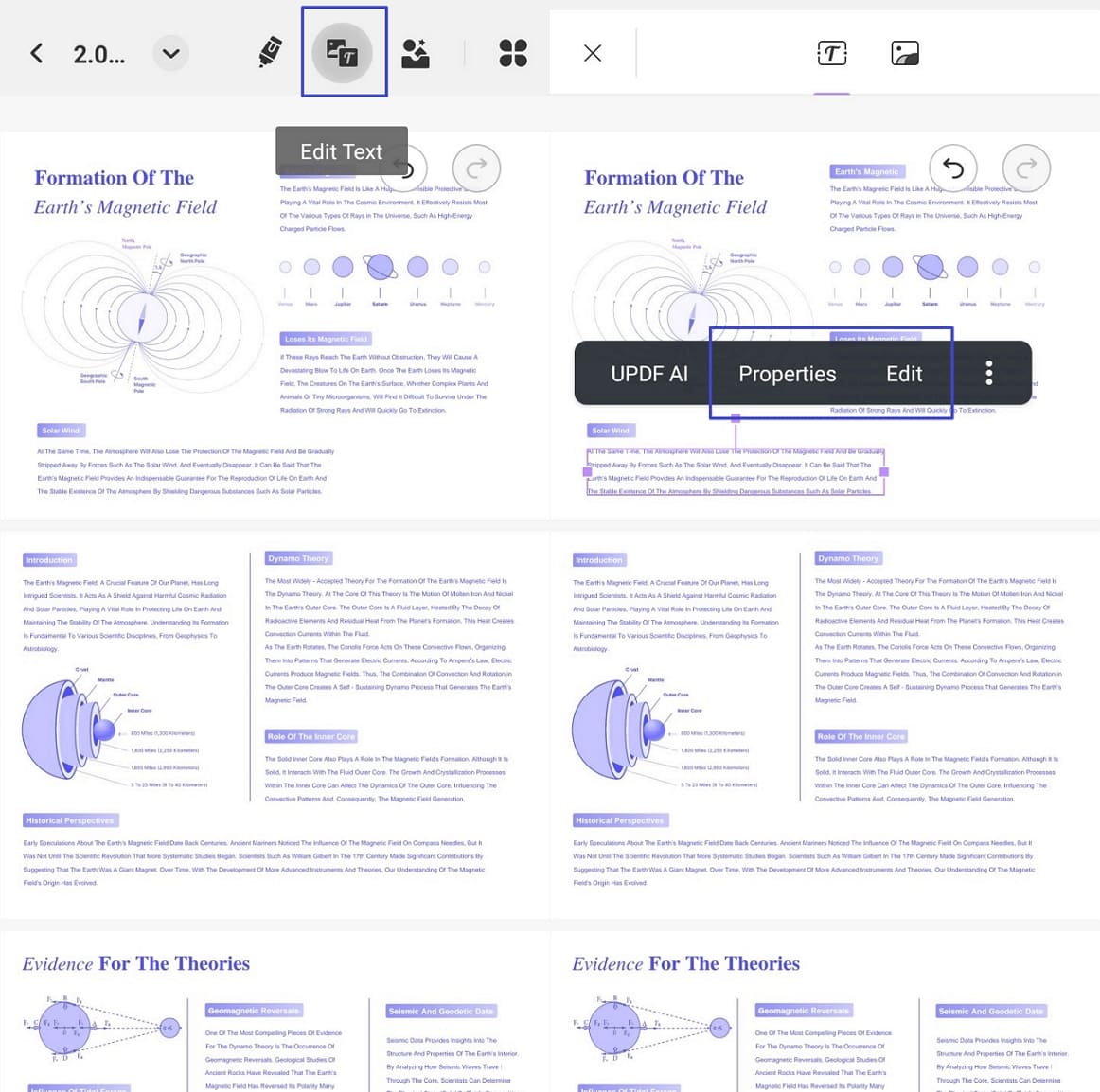 edit text pdf with updf