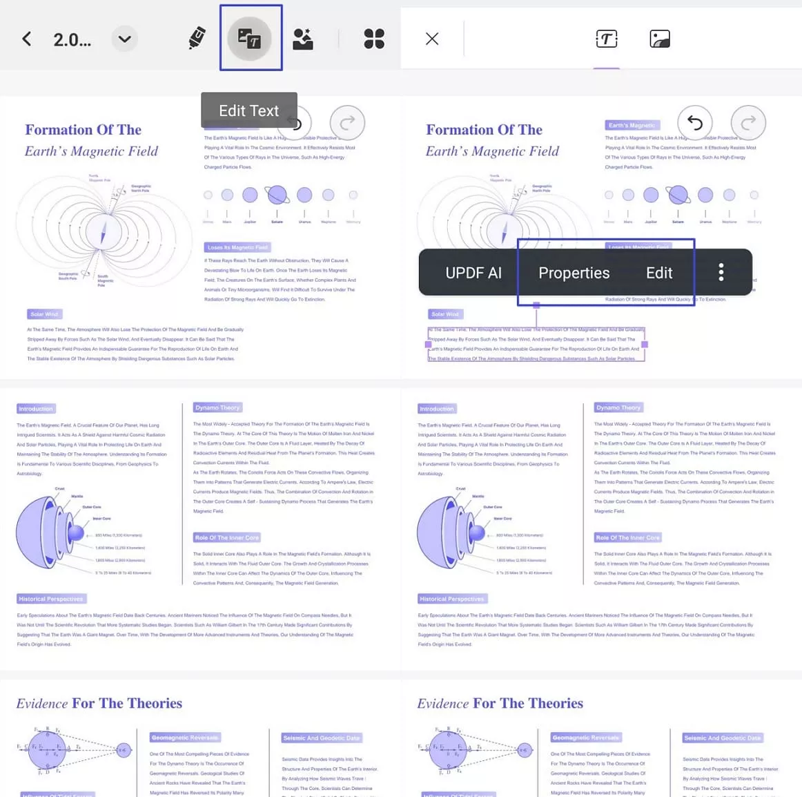 edit text pdf with updf