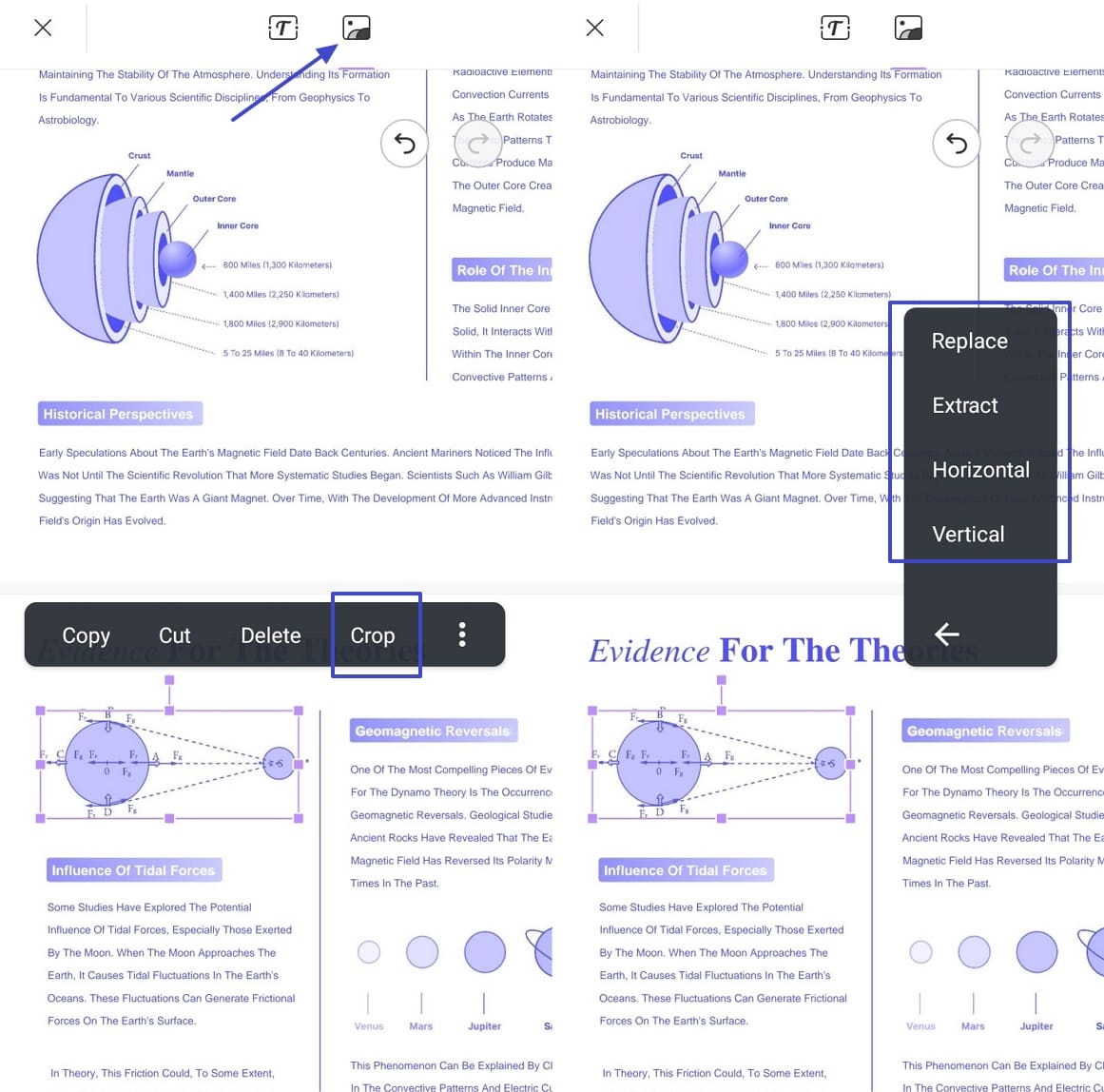 replace crop pdf images updf