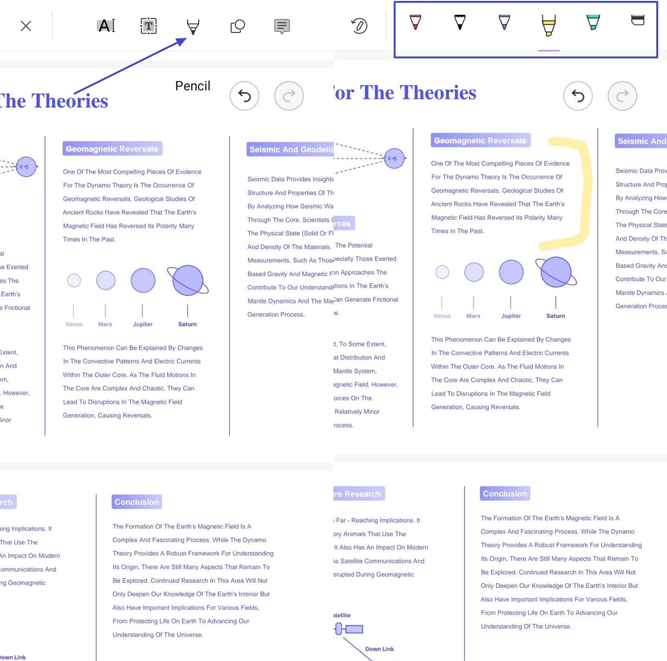 highlight important pdf parts