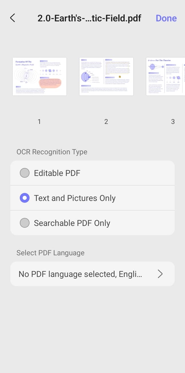 perform scanned pdf ocr updf