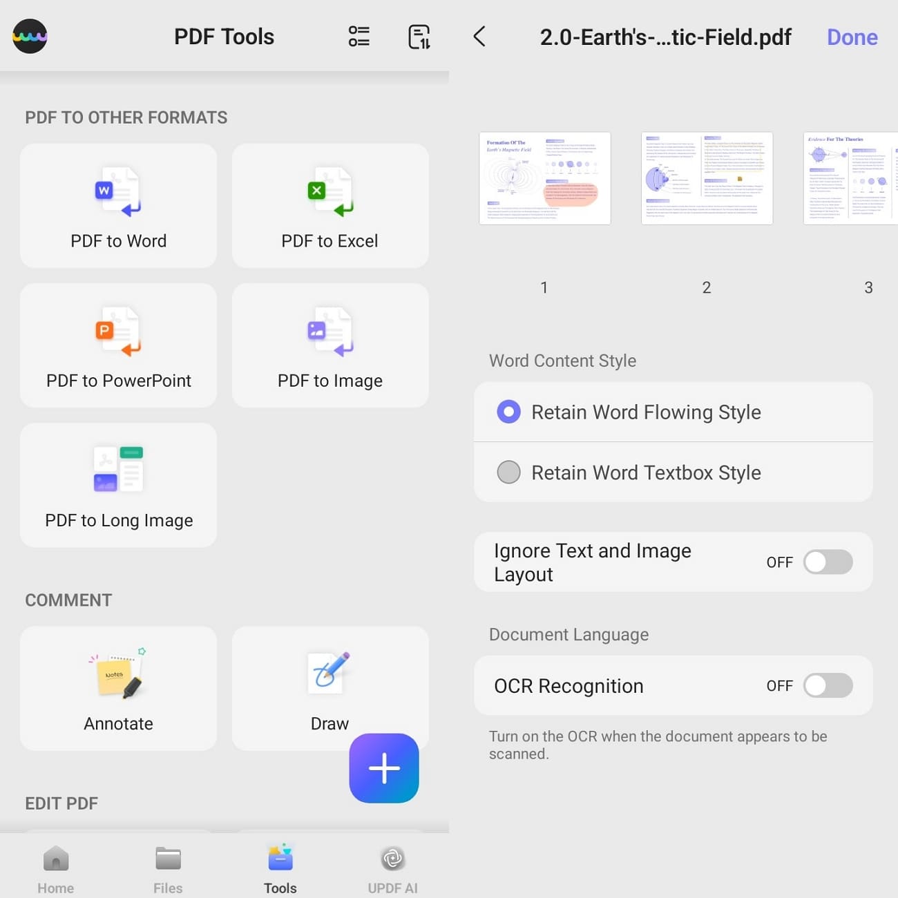 convert pdf another formats