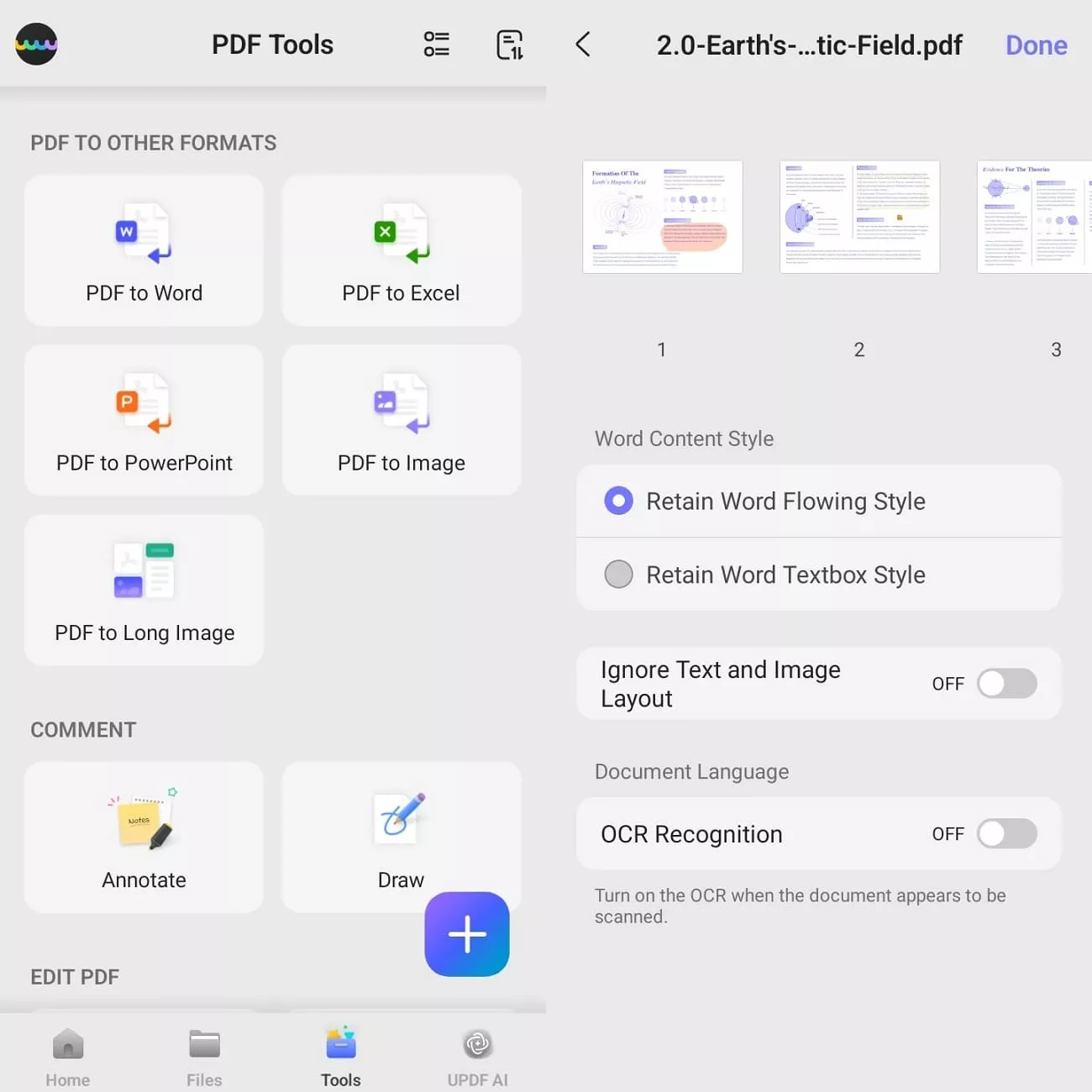 convert pdf another formats