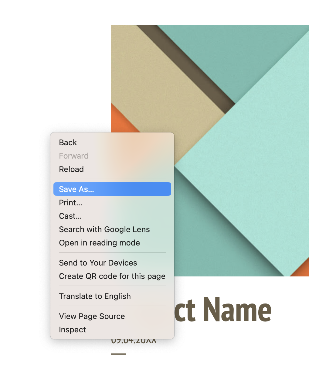 save as to save image in google docs