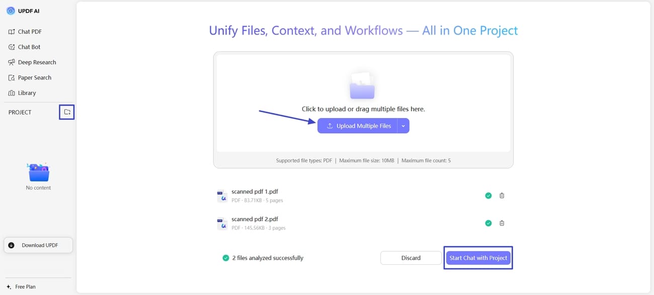 access chat project feature updf online