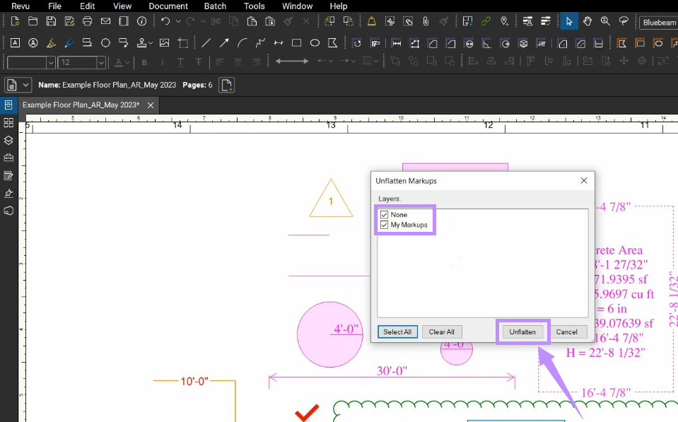select layers and click unflatten blueneam