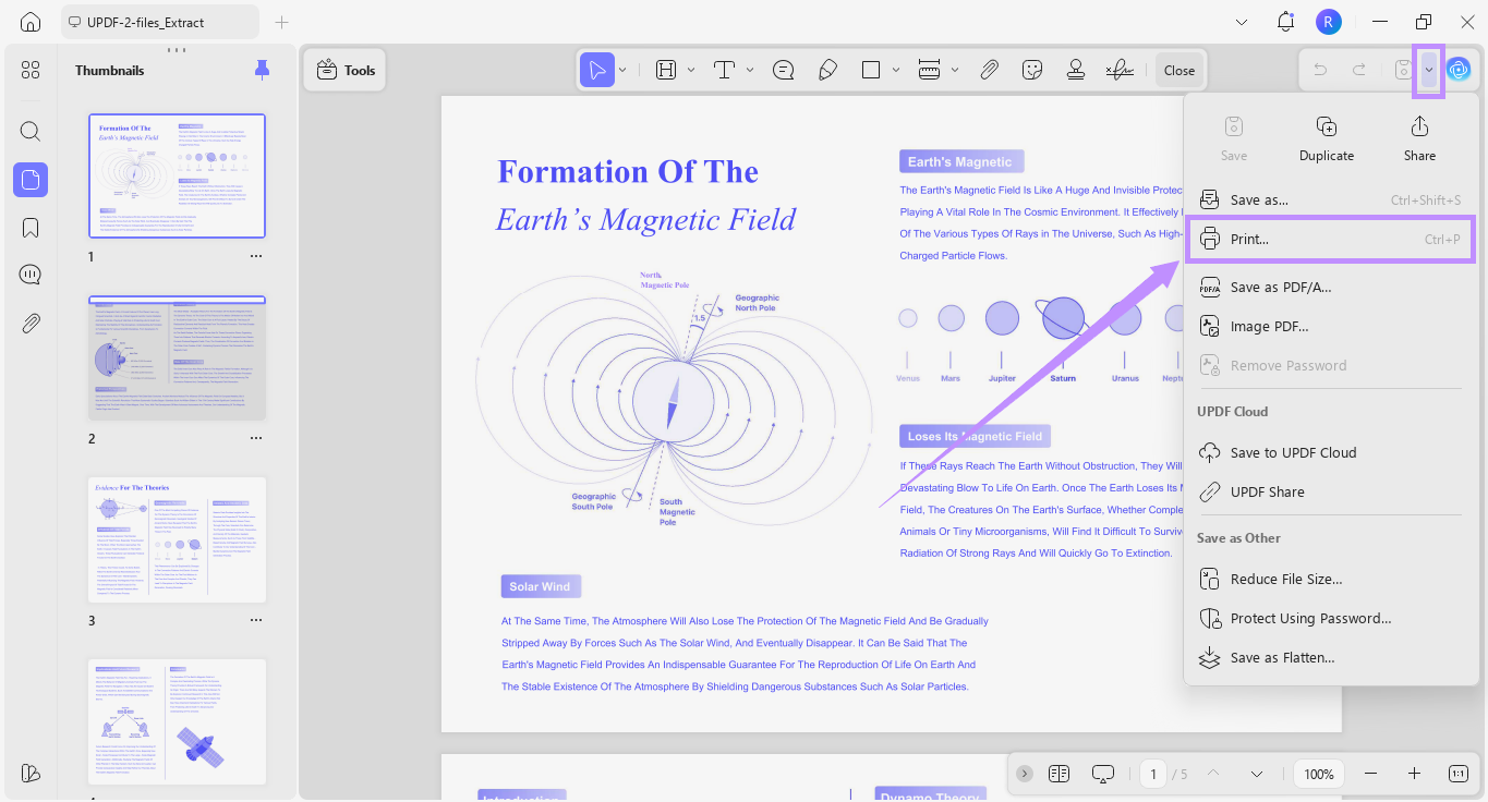 select print updf windows