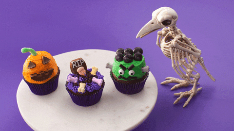 spooky cupcake gif.