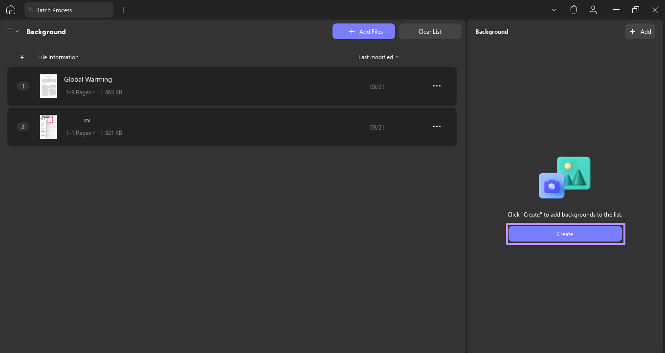 start creating bates numbering updf windows