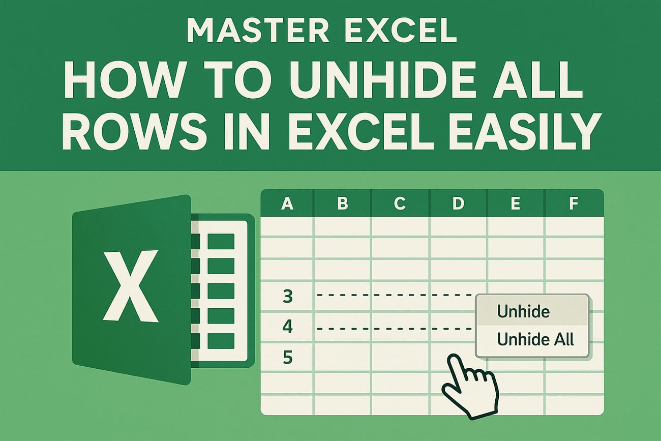 how to unhide rows in excel