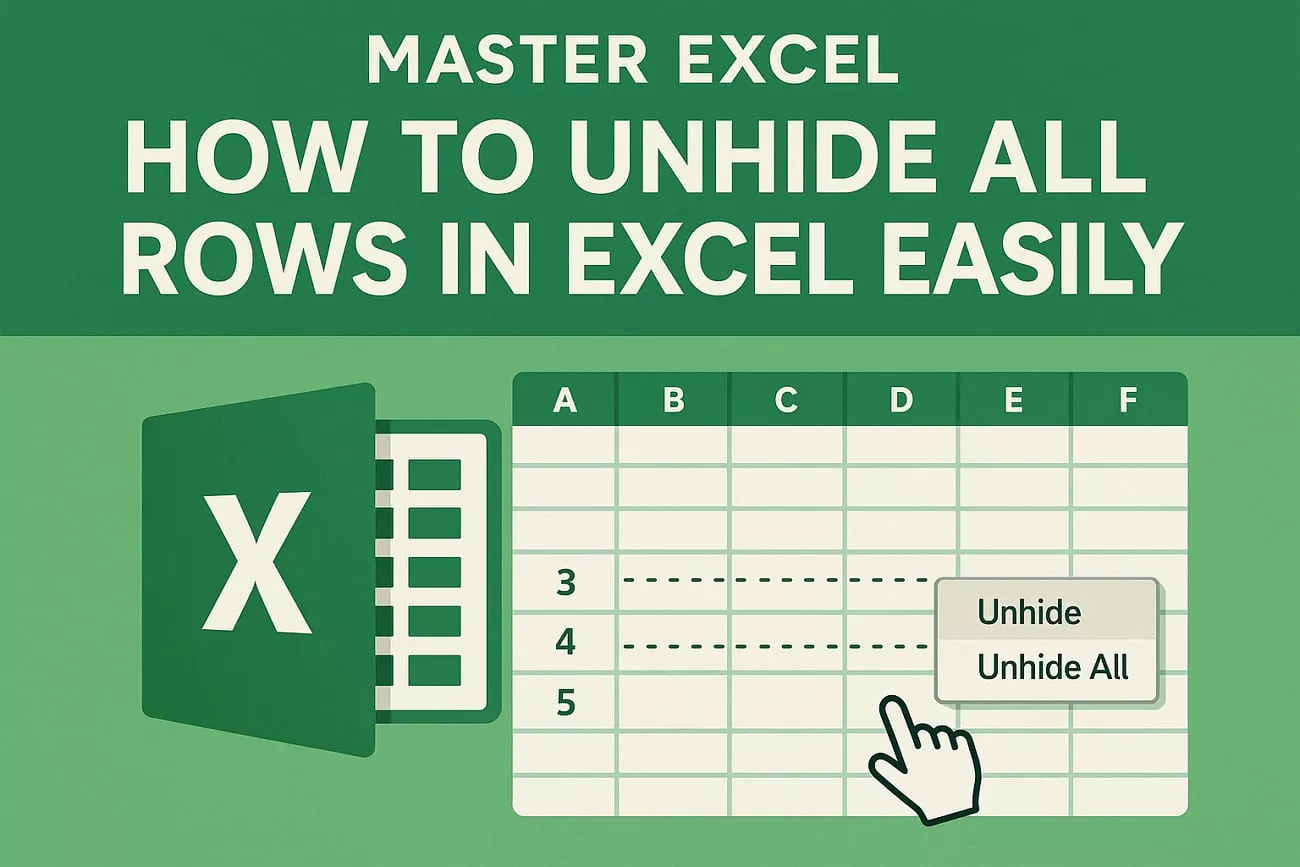how to unhide rows in excel