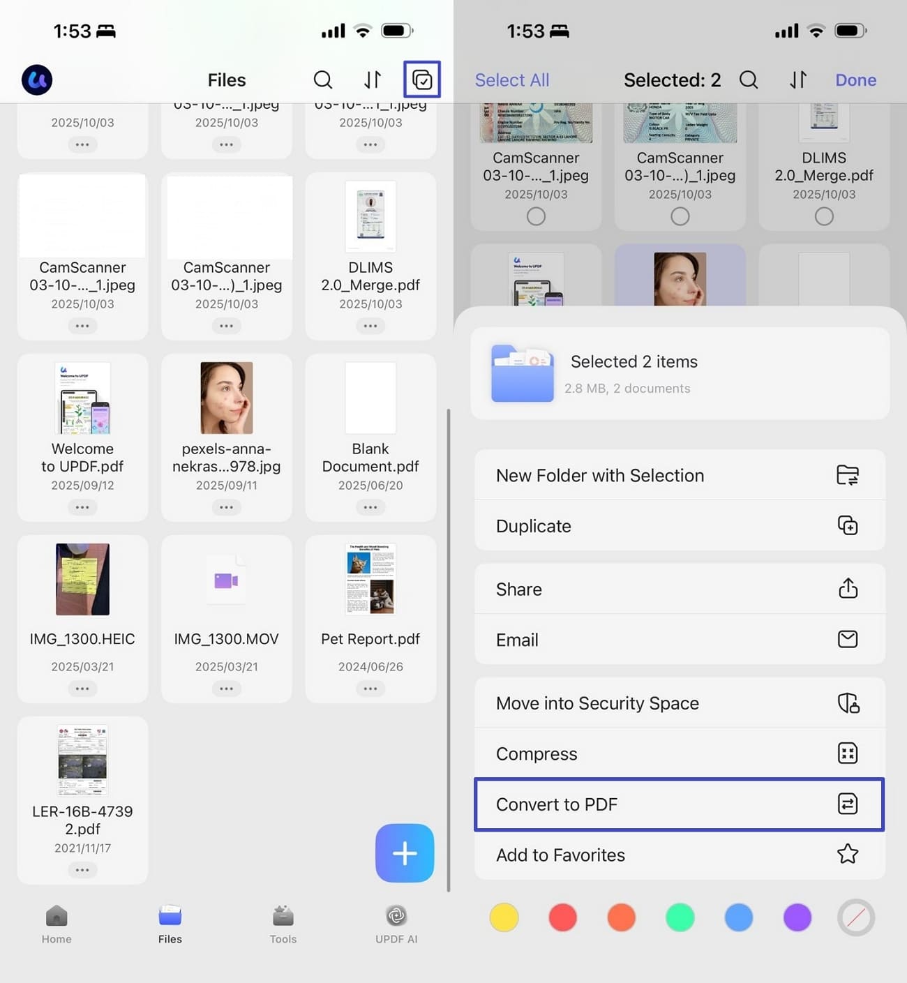 convert to pdf iphone