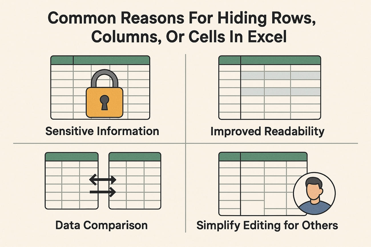reasons to hide cells in excel
