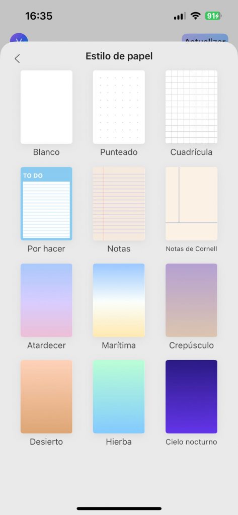 estilo de PDF en blanco de UPDF