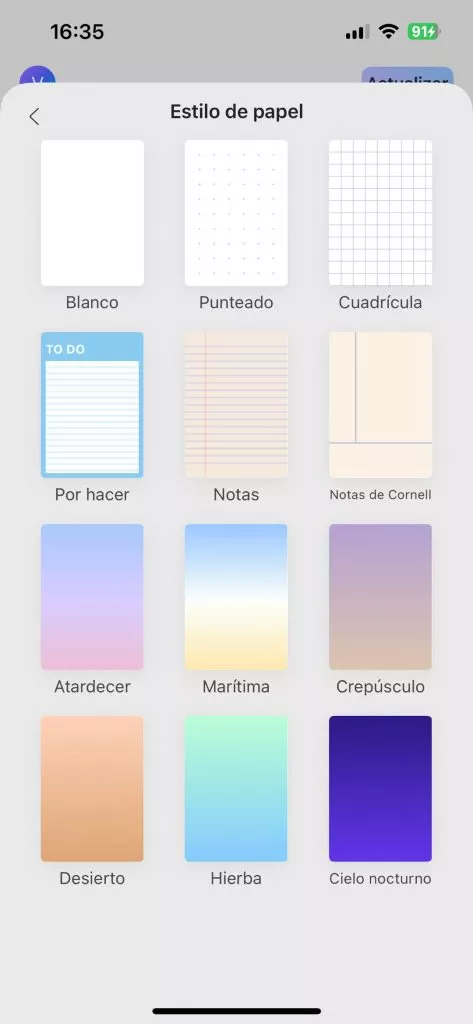 estilo de PDF en blanco de UPDF