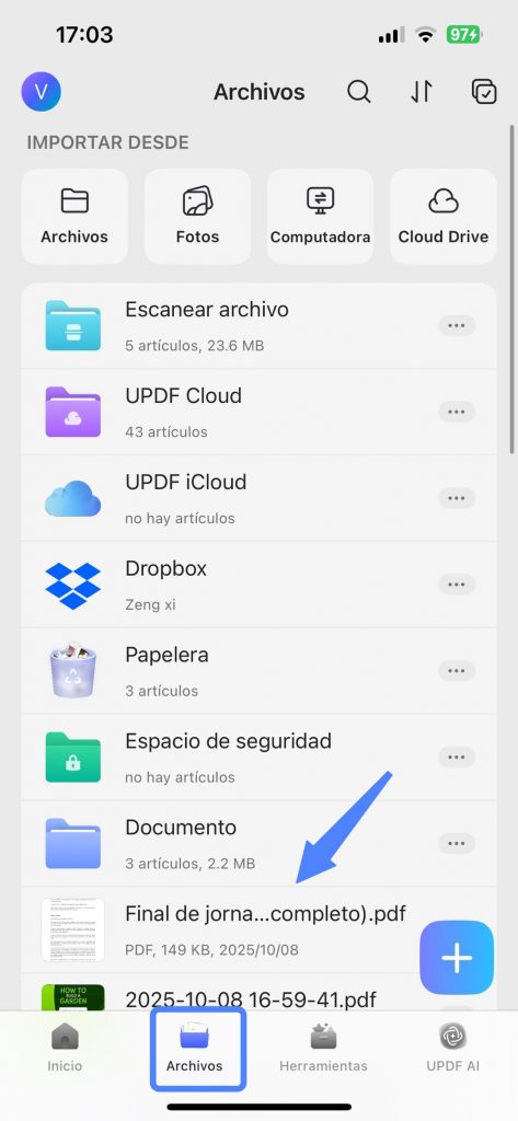 UPDF PDF convertido