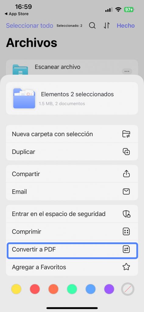 UPDF convertir varias fotos a PDF 