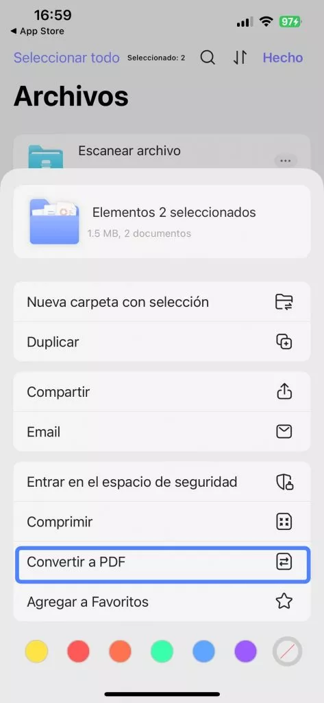 UPDF convertir varias fotos a PDF 