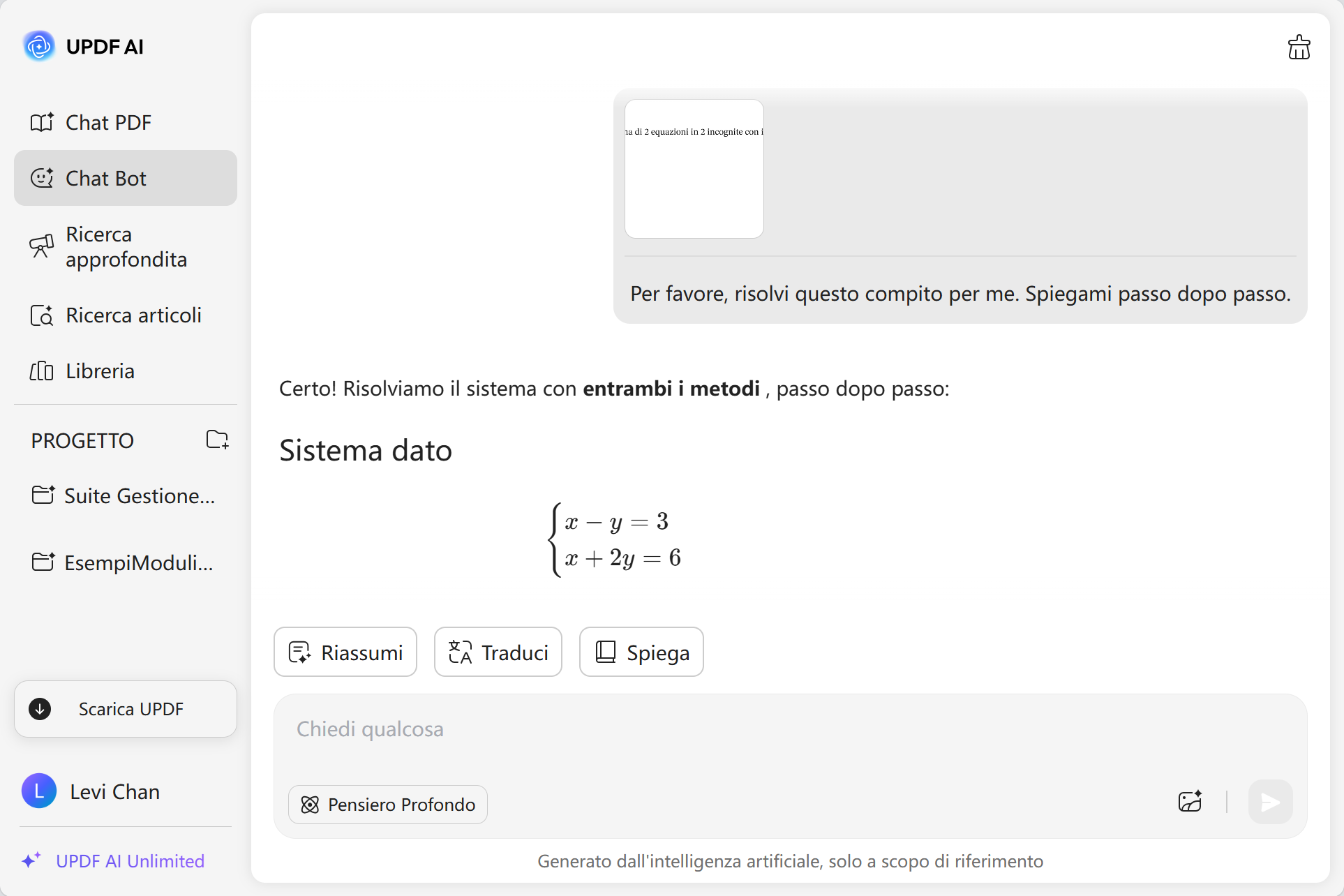 UPDF AI homework helper