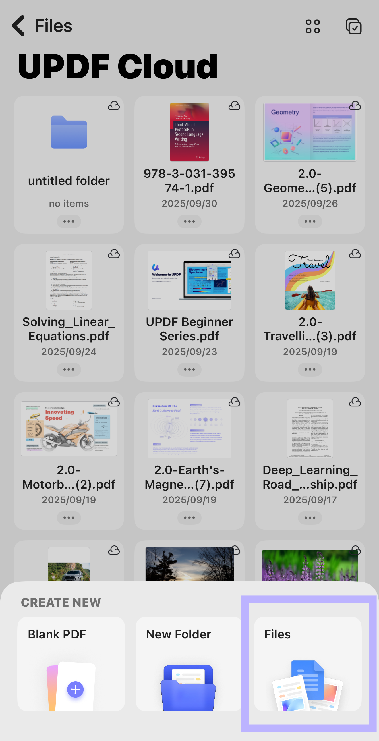 upload file to updf cloud