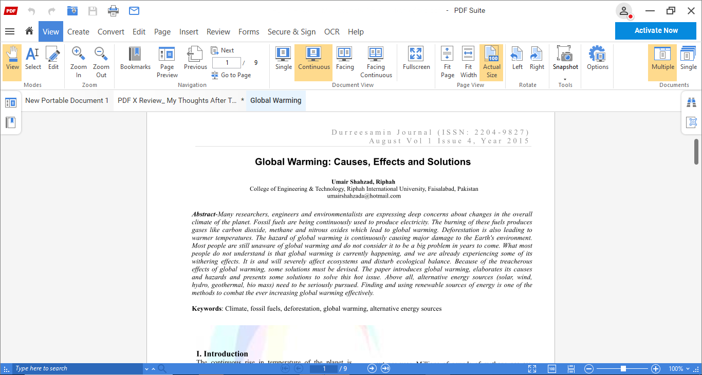 view pdf modes pdf suite