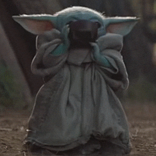 yoda drinking coffee gif.